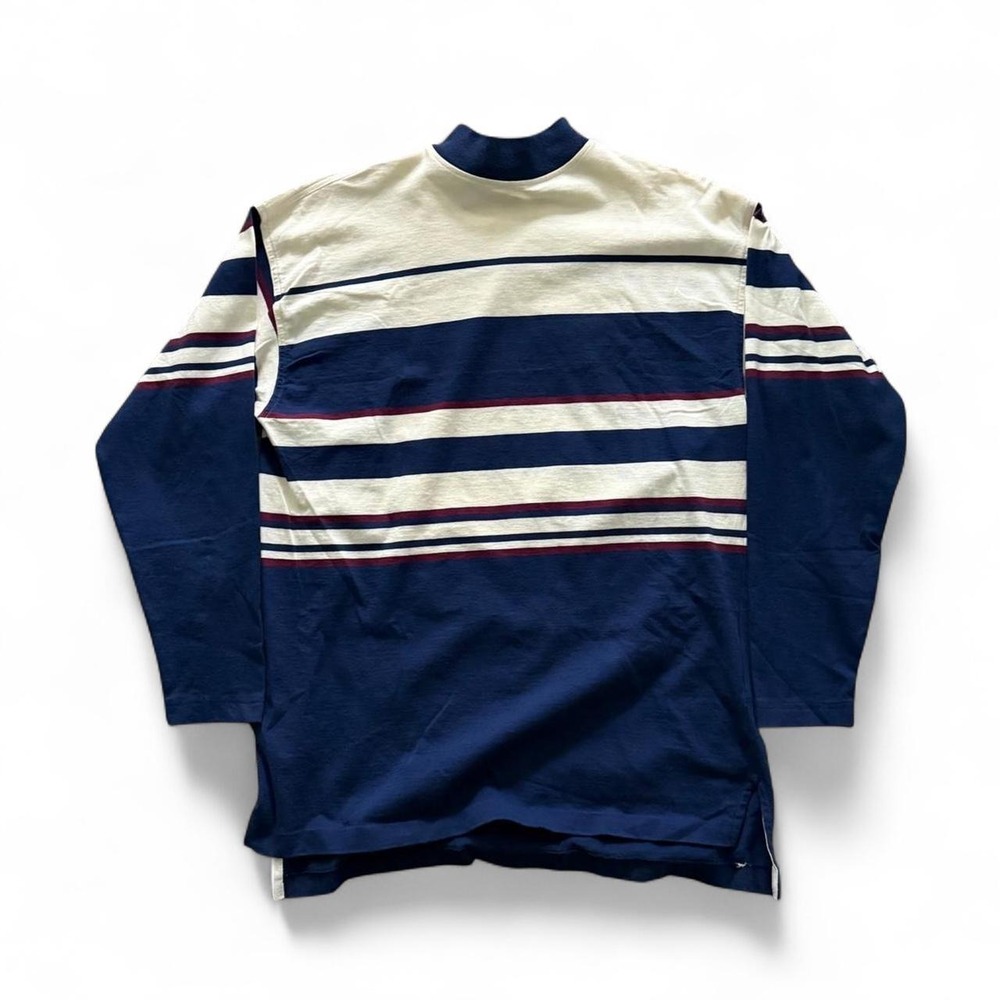Vintage Polo Chaps Striped Mock Neck Long Sleeve